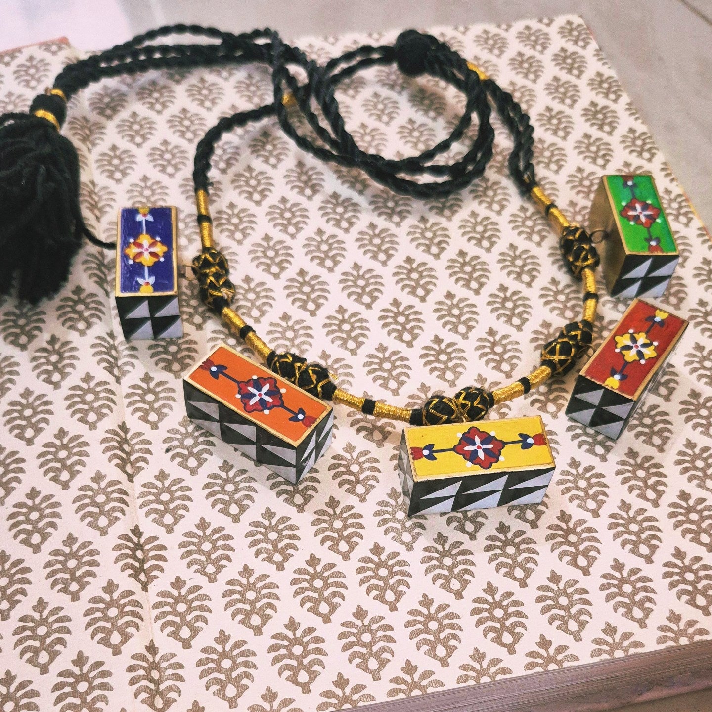 3D Panch rang neacklace