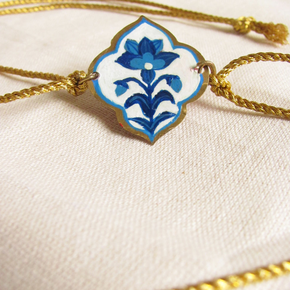 Indigo and white rakhi