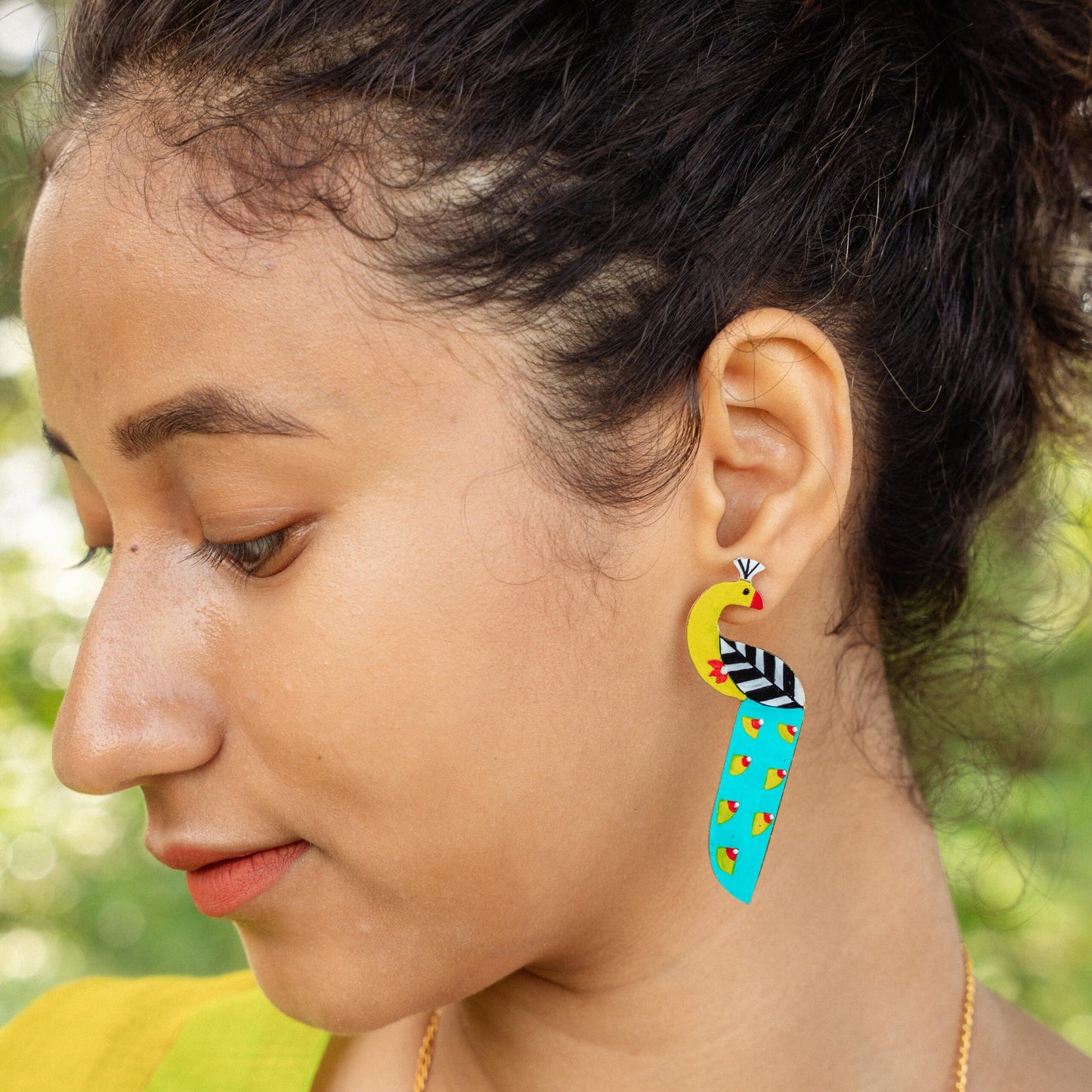 Peacock earrings