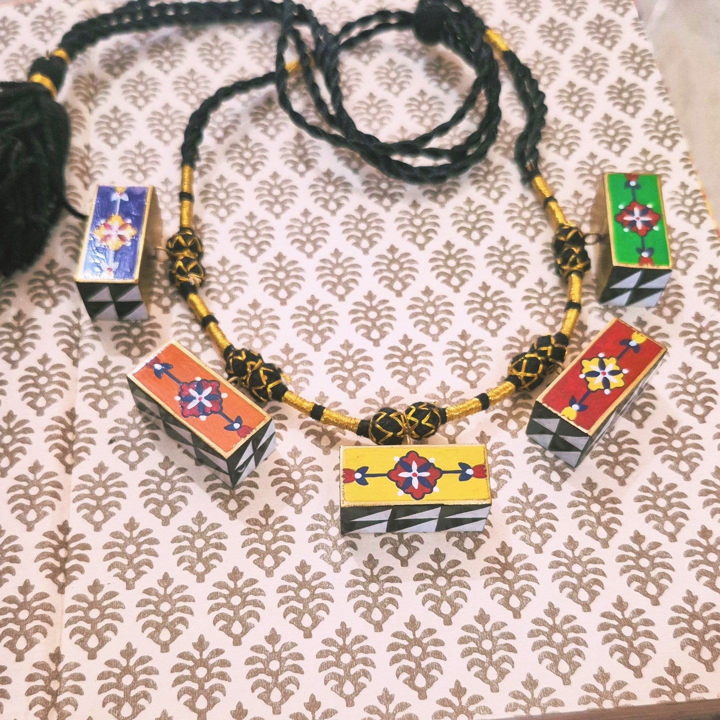3D Panch rang neacklace
