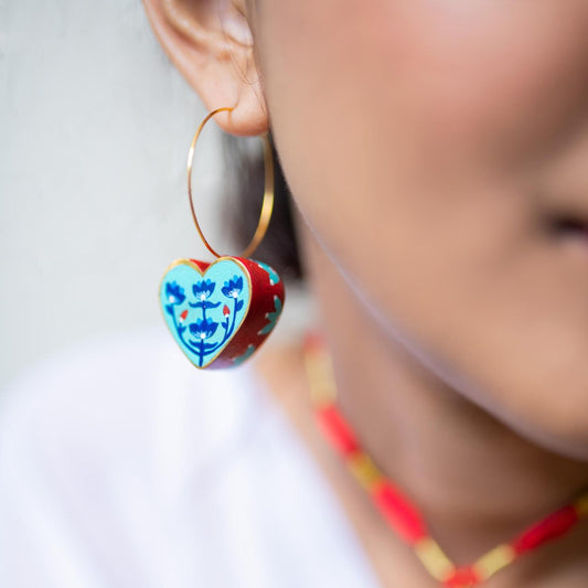 3D Heart earrings