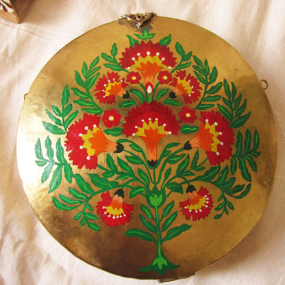 Mughal print brass bag