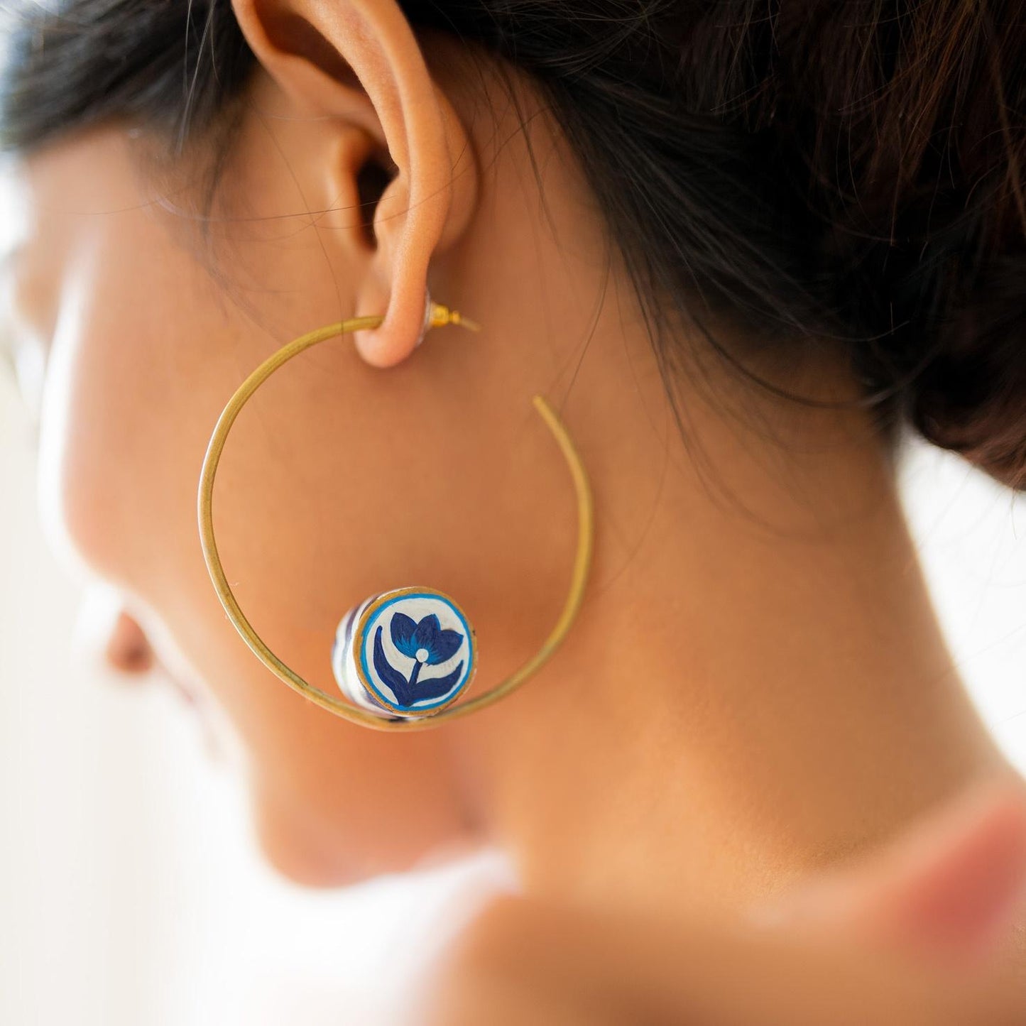 3d Indigo earrings