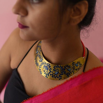 Blue jaal necklace