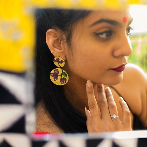 Bougainvillea earring