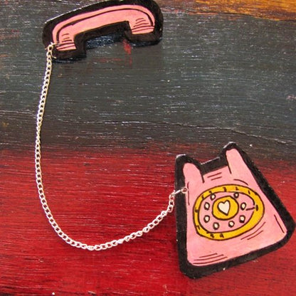 Telephone brooch